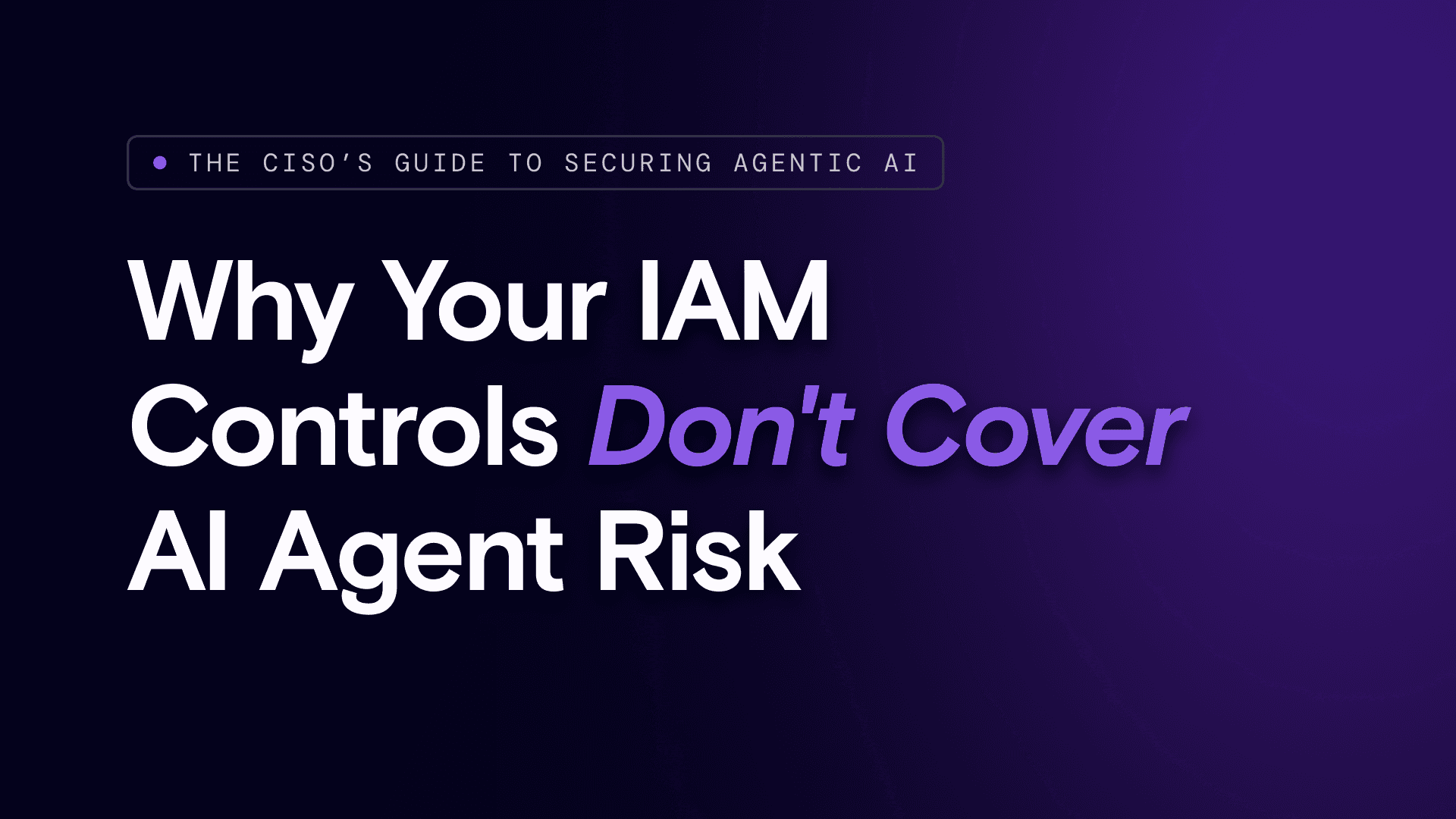 The Authorization Trap: Why Your IAM Controls Don't Cover AI Agent Risk