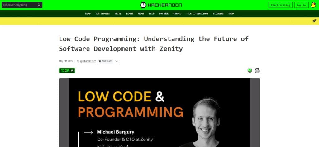 Low Code Programming: Understanding the Future of Software Development with Zenity
