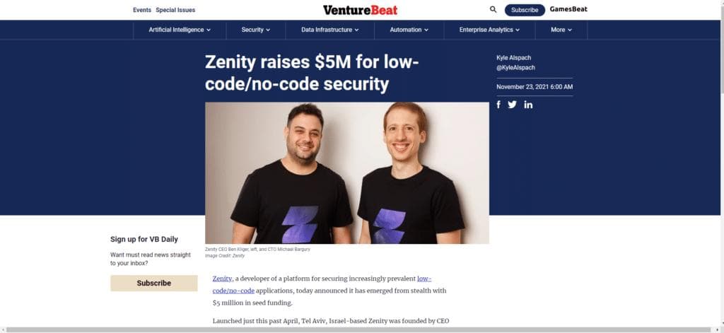 Zenity raises $5M for low-code/no-code security