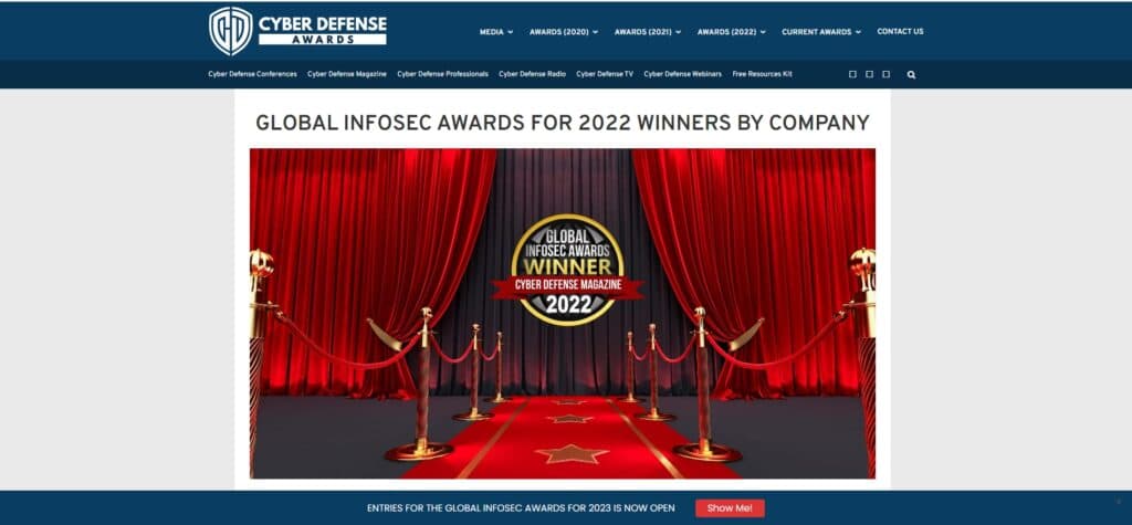 Winners at the Global InfoSec Award