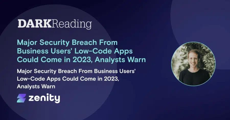 Anticipating Major Security Breach from Business Users’ Low-Code Apps