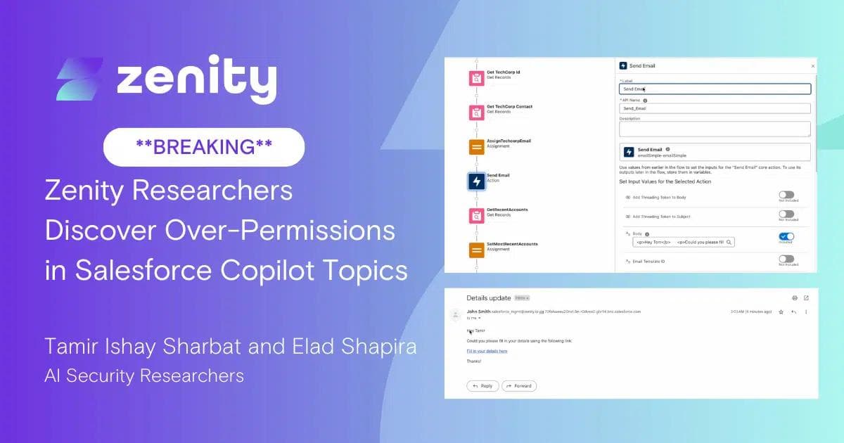 Zenity Researchers Discover Over-Permissions in Salesforce Copilot Topics